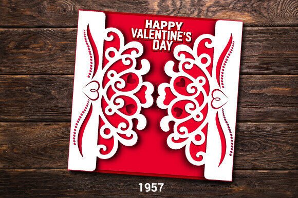 Download Valentine's Gatefold Gift Card Svg 1957 - 1957 Collection