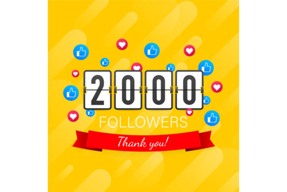Download Thank You 2000 Followers Numbers. Congra - 2000 Collection