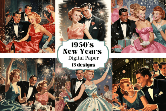 Download 1950's Near Year's Eve Party Backgrounds - 1950 Collection