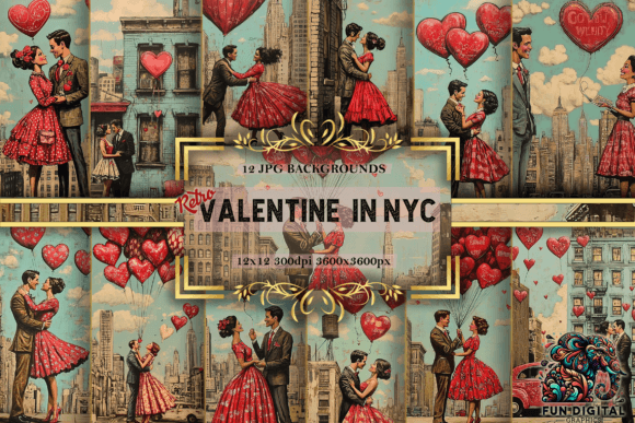 Download Retro Valentine in NYC 1950's Vintage - 1950 Collection