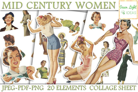 Download Vintage Junk Journal 1950 Women Ephemera - 1950 Collection