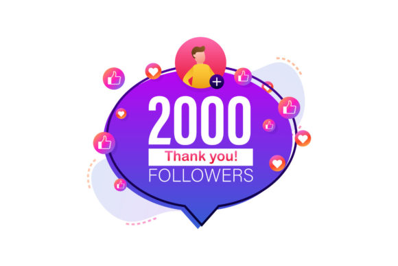Download Thank You 2000 Followers Numbers. - 2000 Collection